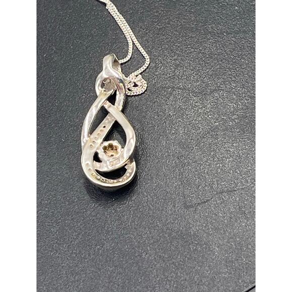Kay‎ Jewelers Sterling Silver and Diamond Infinity Knot Pendant Necklace - Picture 6 of 10